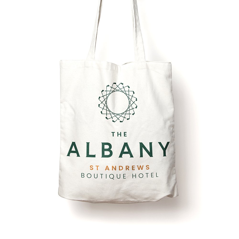 Visual of branded tote bag
