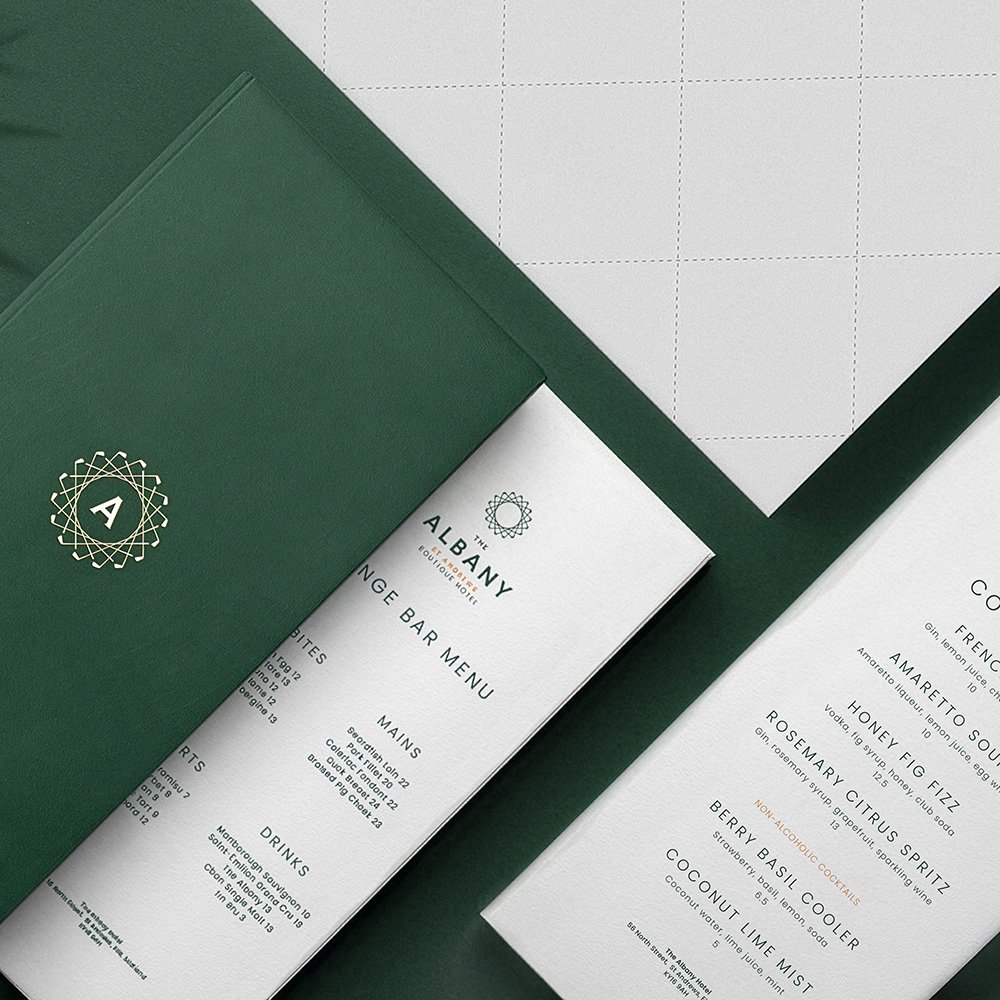 Visual of menu